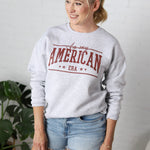In My American Era Graphic Sweatshirt - Lt Heather Grey