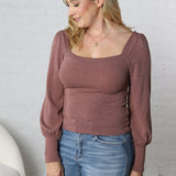 Inara Puff Sleeve Square Neck Top