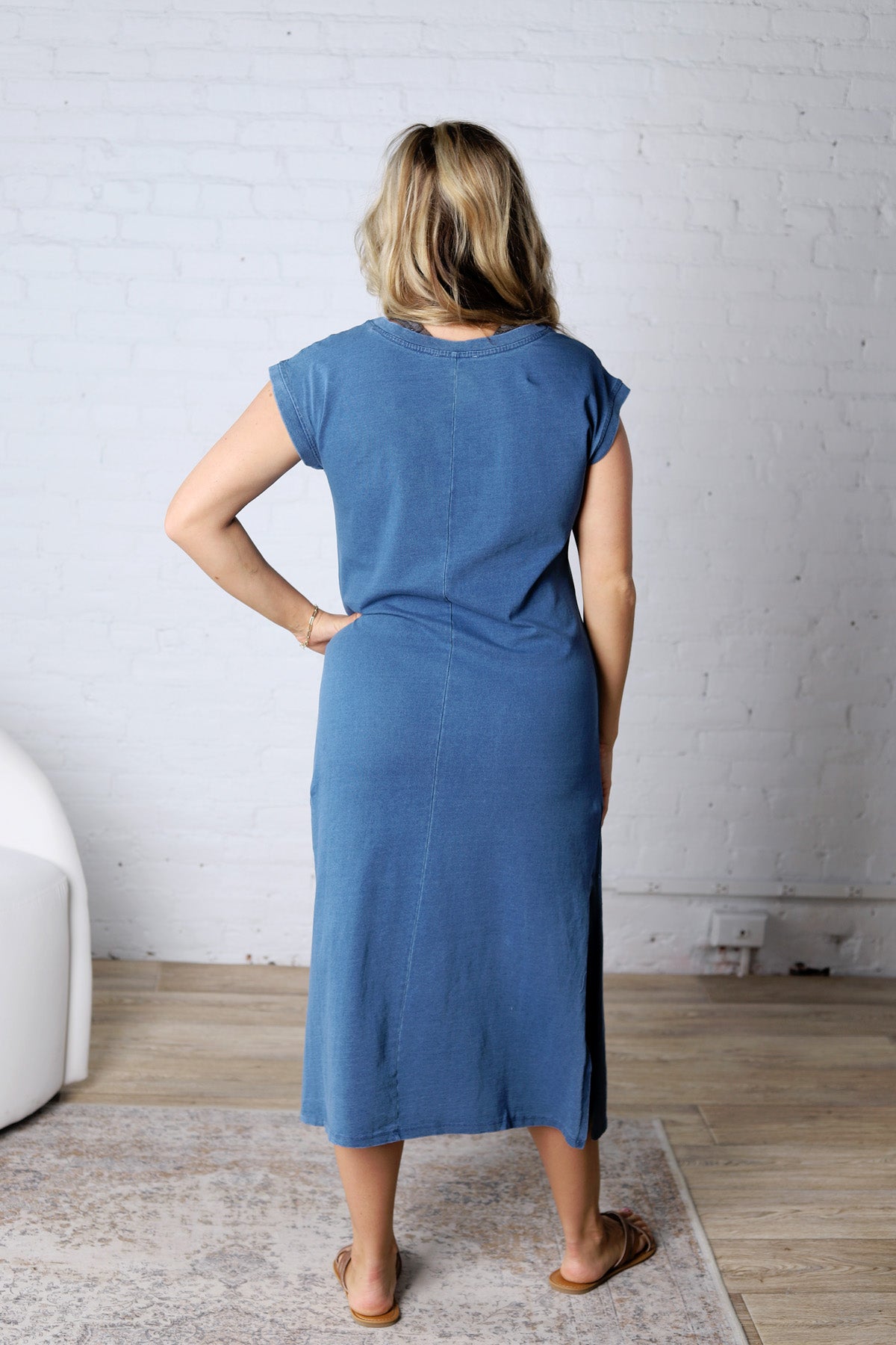 Inga T-Shirt Midi Dress - Dark Denim
