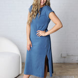 Inga T-Shirt Midi Dress - Dark Denim