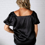 Irisa Square Neck Blouse - Black