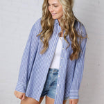Isabelle Cotton Linen Blend Button Up Top