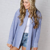 Isabelle Cotton Linen Blend Button Up Top