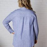 Isabelle Cotton Linen Blend Button Up Top