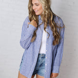 Isabelle Cotton Linen Blend Button Up Top