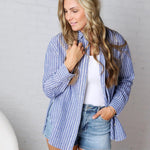 Isabelle Cotton Linen Blend Button Up Top