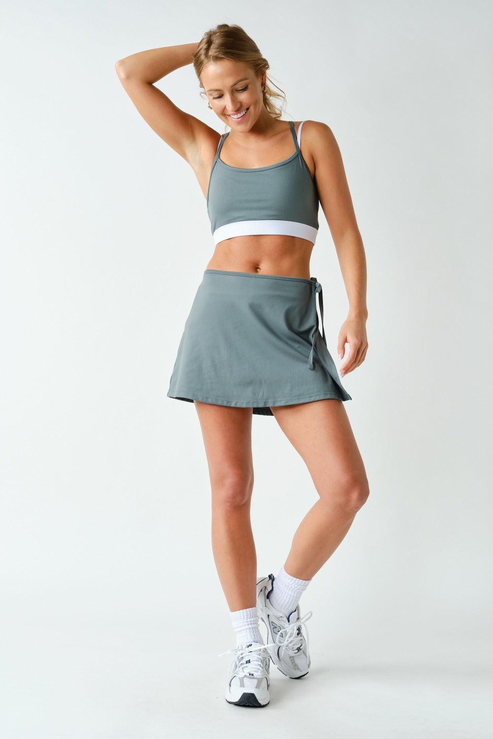 Isabelle Venice Wrap Skort - Eucalyptus