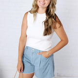 Isabetta Pinstripe High Waisted Shorts FINAL SALE
