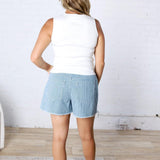 Isabetta Pinstripe High Waisted Shorts FINAL SALE