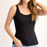 Isla Butter Soft Sleeveless Tank - Black