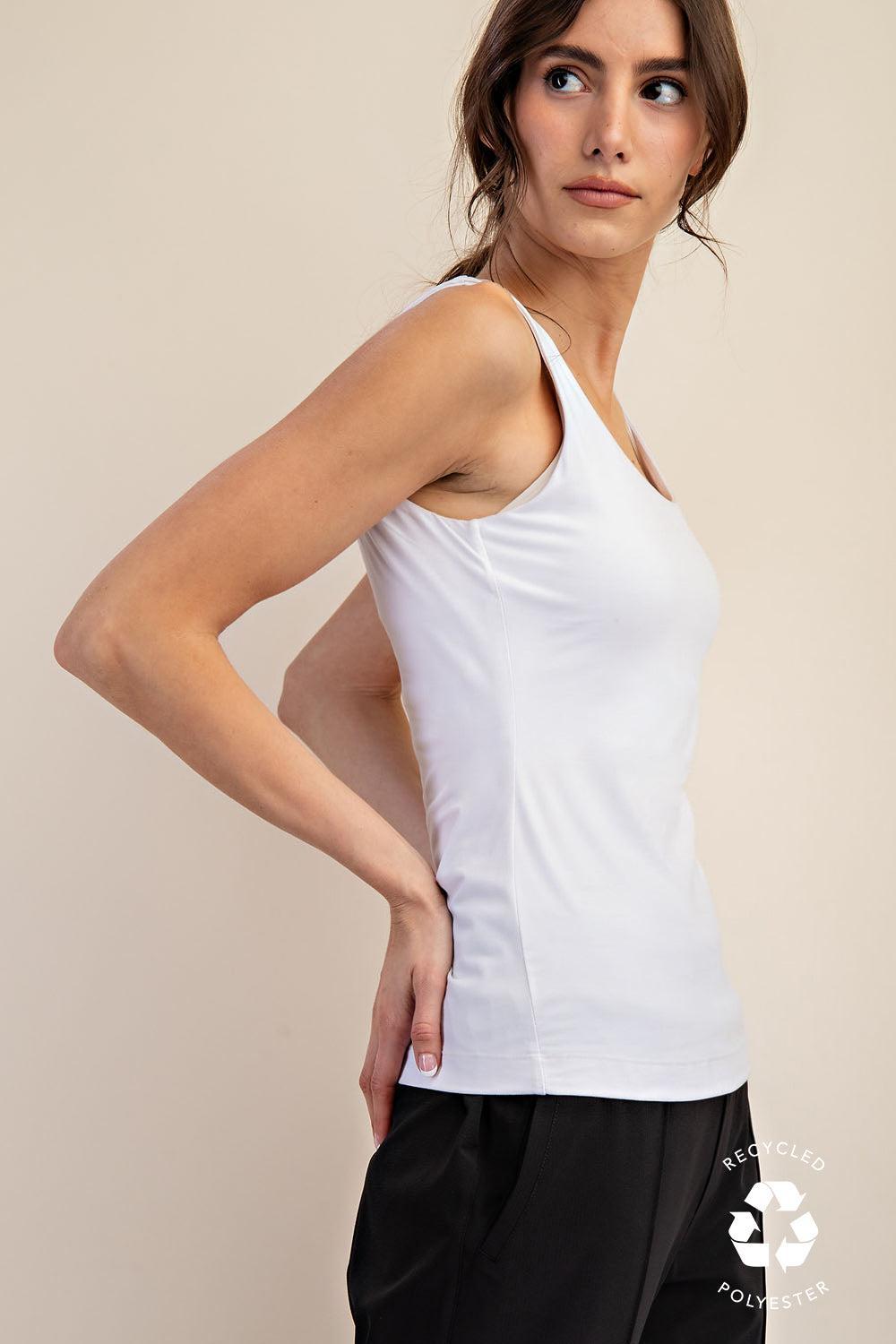Isla Butter Soft Sleeveless Tank - White