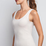 Isla Butter Soft Sleeveless Tank - White Pearl