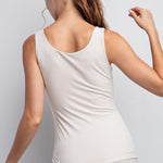 Isla Butter Soft Sleeveless Tank - White Pearl