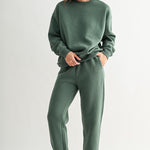 Islyn Fleece Billow Pants - Eldergreen