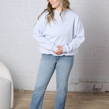 Islyn Oversized Fleece Sweatshirt - Halogen Blue