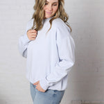 Islyn Oversized Fleece Sweatshirt - Halogen Blue