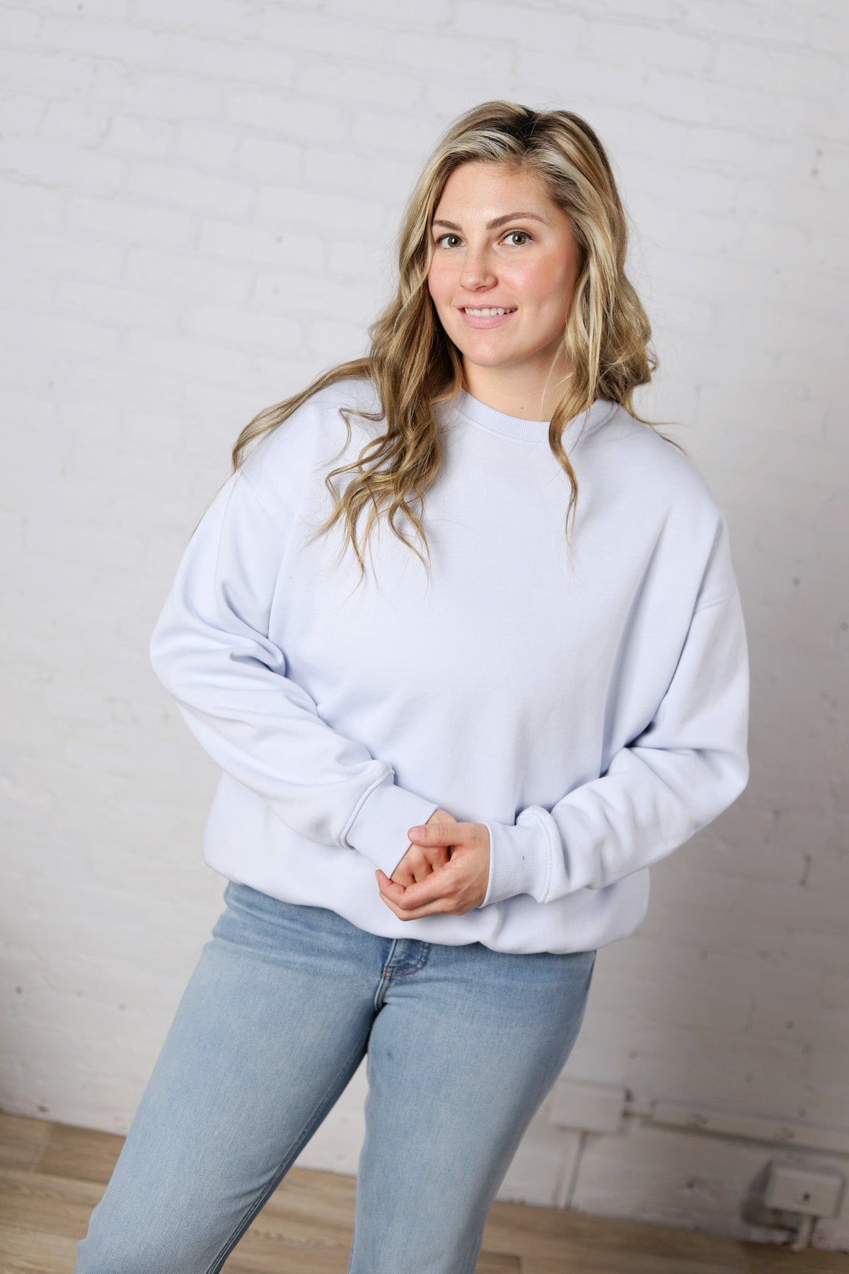 Islyn Oversized Fleece Sweatshirt - Halogen Blue