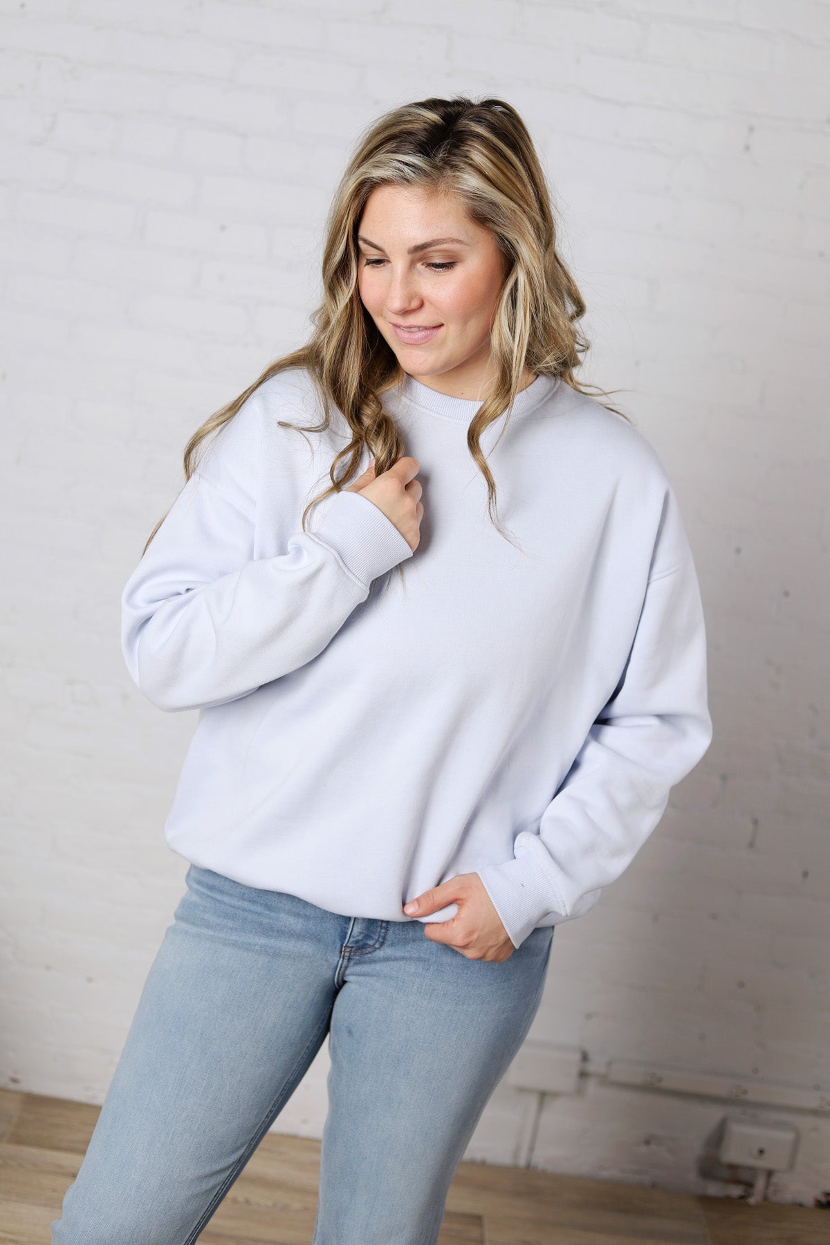 Islyn Oversized Fleece Sweatshirt - Halogen Blue