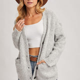 Ismarie Button Down Cardigan - Heather Grey FINAL SALE