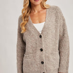 Ismarie Button Down Cardigan - Latte FINAL SALE
