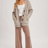 Ismarie Button Down Cardigan - Latte FINAL SALE