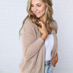 Ivara Chunky Knit Classic Cotton Cardigan - Mocha