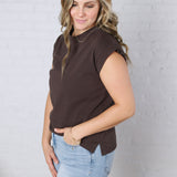 Ivara Short Sleeve Tee - Dk Brown