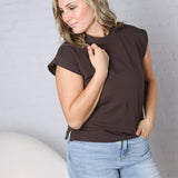 Ivara Short Sleeve Tee - Dk Brown
