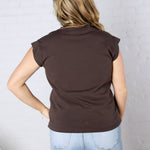 Ivara Short Sleeve Tee - Dk Brown