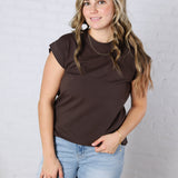 Ivara Short Sleeve Tee - Dk Brown