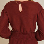 Iven Smocked Mini Dress - Rust FINAL SALE