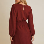 Iven Smocked Mini Dress - Rust FINAL SALE