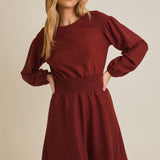 Iven Smocked Mini Dress - Rust FINAL SALE