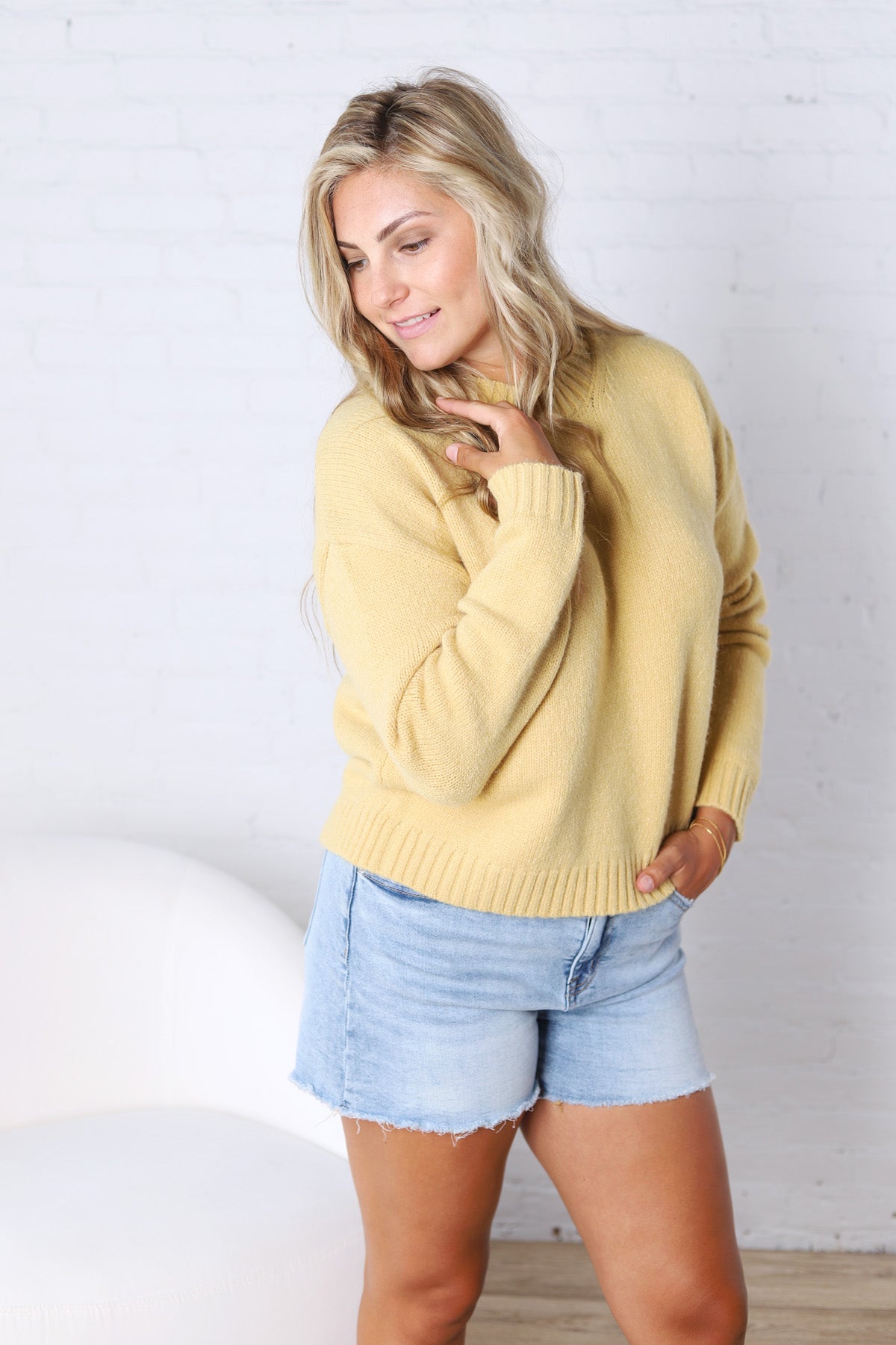 Ivy Knit Pullover Sweater - Honey