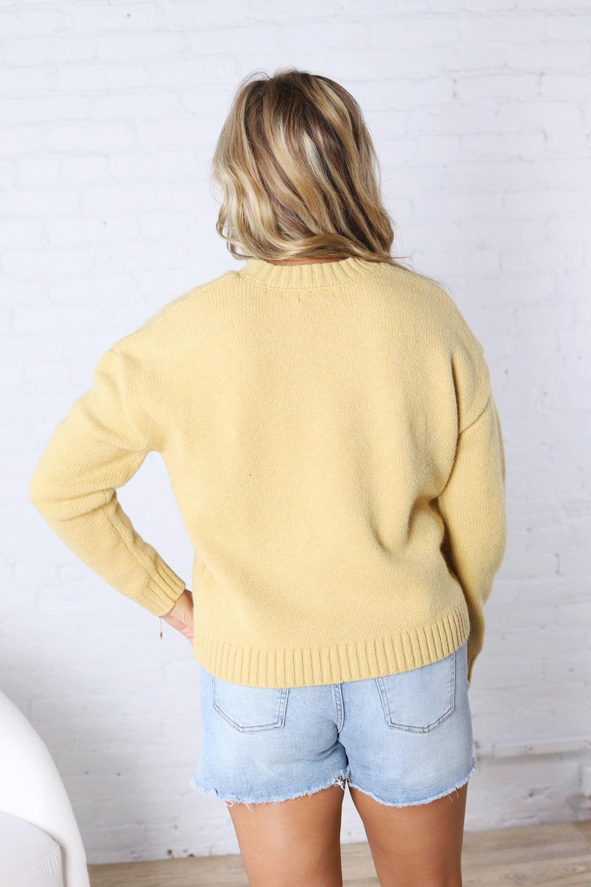 Ivy Knit Pullover Sweater - Honey