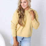 Ivy Knit Pullover Sweater - Honey