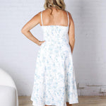 Iyla Twill Paneled A-Line Midi Dress FINAL SALE