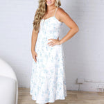 Iyla Twill Paneled A-Line Midi Dress FINAL SALE