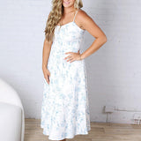 Iyla Twill Paneled A-Line Midi Dress FINAL SALE