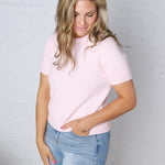 Izzy Crop Sweater Top - Ballet