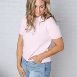 Izzy Crop Sweater Top - Ballet