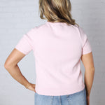 Izzy Crop Sweater Top - Ballet