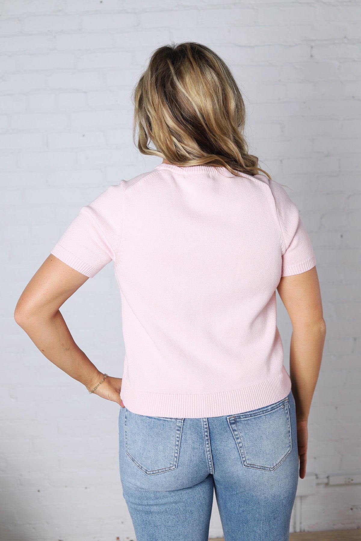Izzy Crop Sweater Top - Ballet