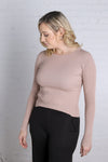 Izzy Rib Knit Top - Light Taupe