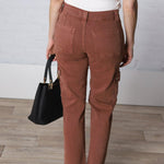 Jacey High Rise Straight Cargo Pocket Pant