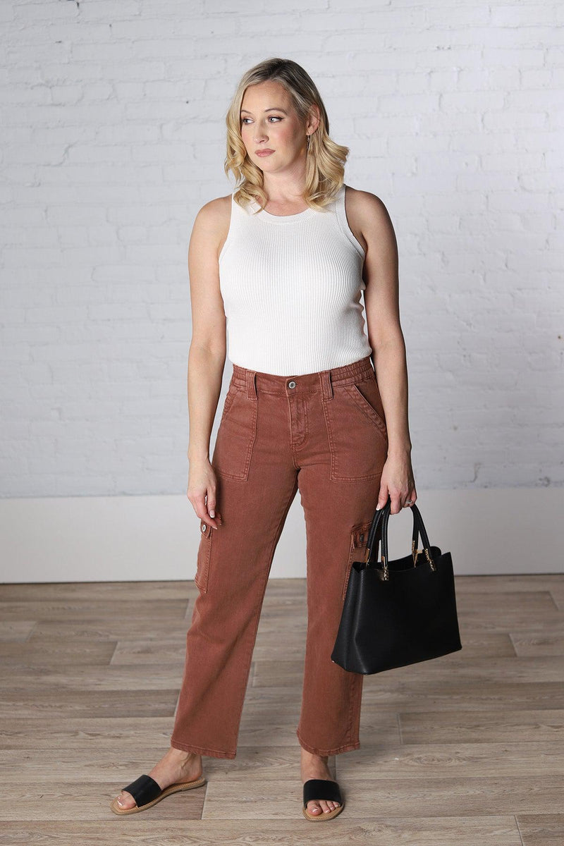 Jacey High Rise Straight Cargo Pocket Pant – Gallery 512 Boutique