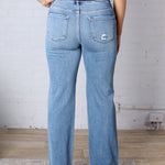Jalen High Rise Long Straight Jeans - Risen Jeans