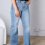 Jalen High Rise Long Straight Jeans - Risen Jeans