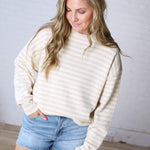 Jaxie Striped Drop Shoulder Sweater