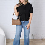 Jaxson Mid-Rise Wide Leg Trouser Hem